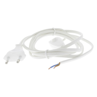 Q-link Aansluitsnoer | Q-link | 1.8 meter (Met schakelaar, 2x 0.75 mm², Eurostekker, Wit) 54.210.10 K010802212 - 2