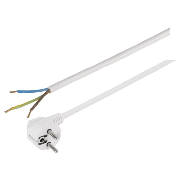 Q-link Aansluitsnoer | Q-link | 2.5 meter (Randaarde, 3x 1 mm², Eurostekker, Wit) 55.203.06 K010802214 - 1