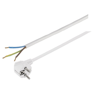 Q-link Aansluitsnoer | Q-link | 2.5 meter (Randaarde, 3x 1 mm², Eurostekker, Wit) 55.203.06 K010802214 - 1