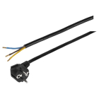 Aansluitsnoer | Q-link | 2.5 meter (Randaarde, 3x 1 mm², Eurostekker, Zwart)