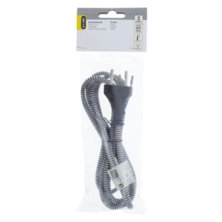 Q-link Aansluitsnoer | Q-link | 2 meter (2x 0.75 mm², Eurostekker, Textiel) 54.503.00 K010802211 - 2