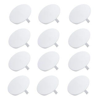 Afdekplaat inbouw | Q-link | 12 stuks (Rond, Zelfklemmend, 95mm, Wit)