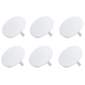 Afdekplaat inbouw | Q-link | 6 stuks (Rond, Zelfklemmend, 95mm, Wit)