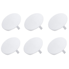 Afdekplaat inbouw | Q-link | 6 stuks (Rond, Zelfklemmend, 95mm, Wit)