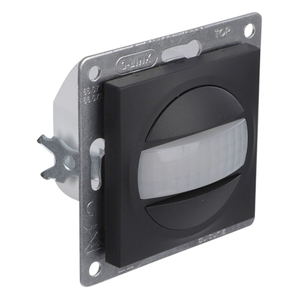 Q-link Bewegingssensor | Q-link | S-Line (Infrarood, 3 tot 7 meter bereik, 160°, Schakelaar, Binnen, Zwart) 58.099.08 K180108114 - 2