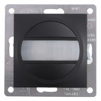 Q-link Bewegingssensor | Q-link | S-Line (Infrarood, 3 tot 7 meter bereik, 160°, Schakelaar, Binnen, Zwart) 58.099.08 K180108114 - 1