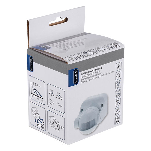 Q-link Bewegingssensor | Q-link (Infrarood, 1 tot 8 meter bereik, 180°, Buiten, Wit) 53.301.32 K180108107 - 5