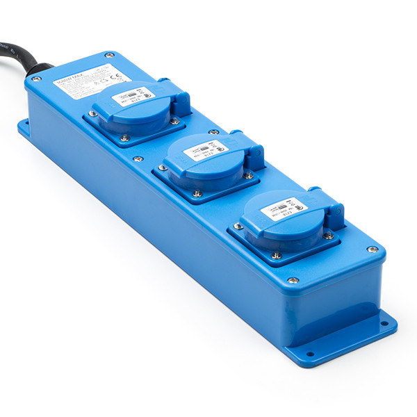 Q-link CEE stekkerdoos | Q-link | 5 meter (16A, 230V, 3-voudig, CEE mannelijk, IP44) 75.005.27 K010806245 - 1