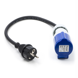 Q-link CEE verloopkabel | Q-link | 0.4 meter (16A, 230V, 3x1.5mm², IP44, Schuko naar CEE vrouwelijk) 75.005.37 K010806224 - 1