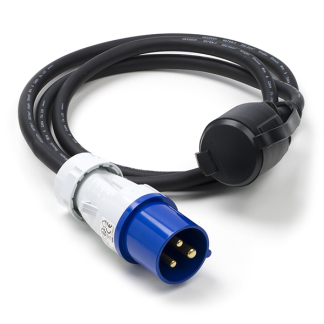 Q-link CEE verloopkabel | Q-link | 1.5 meter (16A, 230V, 3x2.5mm², IP44, Schuko naar CEE mannelijk) 75.011.08 K010806227