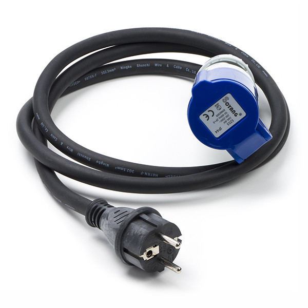 Q-link CEE verloopkabel | Q-link | 1.5 meter (16A, 230V, 3x2.5mm², IP44, Schuko naar CEE vrouwelijk) 75.011.07 K010806226 - 1