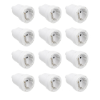 Q-link Contrastekker | Q-link | 12 stuks (Randaarde, PVC, 10/16 A, Wit)  W180102031 - 1