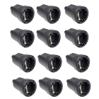 Contrastekker | Q-link | 12 stuks (Randaarde, PVC, 10/16 A, Zwart)