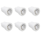 Q-link Contrastekker | Q-link | 6 stuks (Randaarde, PVC, 10/16 A, Wit)  V180102031 - 1
