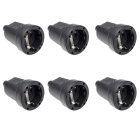 Contrastekker | Q-link | 6 stuks (Randaarde, PVC, 10/16 A, Zwart)
