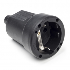 Contrastekker | Q-link (Randaarde, PVC, 10/16 A, Zwart) 1