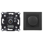 Dimmer | Q-link (Inbouw, Draaiknop, led, 1 tot 150 watt, Met centraalplaat, Zwart)
