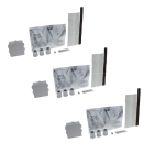 Gietmof | Q-link | 3 stuks (7 ingangen, IP68, 2-componenten hars, 3 wartels)