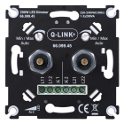 Q-link Halogeen duo dimmer | Q-link (Inbouw, 2 x 200W, Met centraalplaat, Wit) 66.099.45 B010809833 - 3