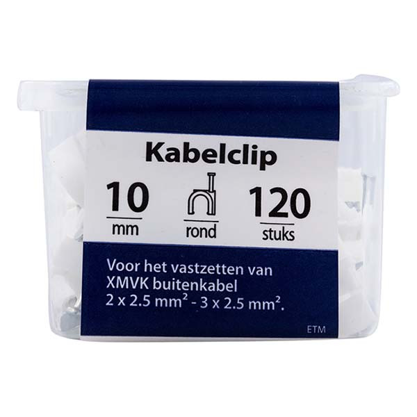 Q-link Kabelclip | Q-link | 10 mm (120 stuks, Rond, Wit) 00.530.40 K090200083 - 5
