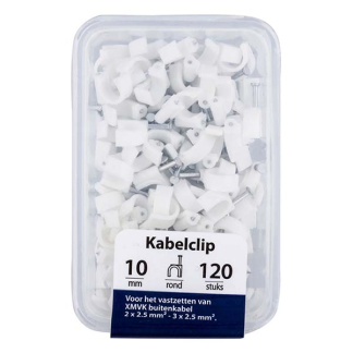 Q-link Kabelclip | Q-link | 10 mm (120 stuks, Rond, Wit) 00.530.40 K090200083 - 4