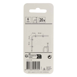 Q-link Kabelclip | Q-link | 6 mm (20 stuks, Rond, Wit) 54.213.10 K090200074 - 5