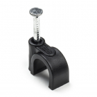 Kabelclip | Q-link | 7 mm (20 stuks, Rond, Zwart)