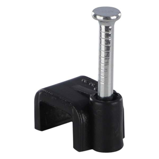Q-link Kabelclip | Q-link | 8 mm (20 stuks, Plat, Zwart) 54.213.22 K090200081 - 4