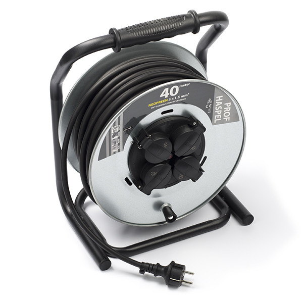 Q-link Kabelhaspel | Q-link (4-voudig, Randaarde, 2300 watt, Zwart, 40 meter) 55.900.89 K010809284 - 1