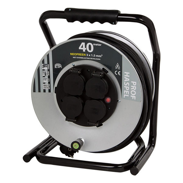 Q-link Kabelhaspel | Q-link (4-voudig, Randaarde, 2300 watt, Zwart, 40 meter) 55.900.89 K010809284 - 4