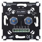 Q-link Led duo dimmer | Q-link (Inbouw, 2 x 200W, Met centraalplaat, Zwart) 66.099.46 K010809834 - 3