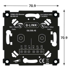Q-link Led duo dimmer | Q-link (Inbouw, 2 x 200W, Met centraalplaat, Zwart) 66.099.46 K010809834 - 4