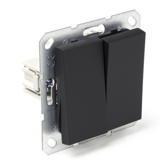 Q-link Schakelaar | Q-link | S-Line (Inbouw, Wissel/Wissel, Zwart) 66.095.03 K180106539 - 1