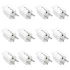 Q-link Schuko stekker | Q-link | 12 stuks (Randaarde/Penaarde, 16 A, PVC, Wit)  W180102022 - 1