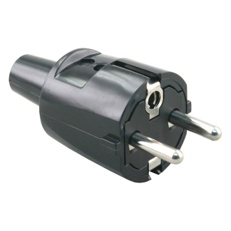 Q-link Schuko stekker | Q-link (Randaarde/Penaarde, 16 A, PVC, Zwart) 0011012 K180102023 - 2
