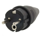 Q-link Schuko stekker | Q-link (Randaarde/Penaarde, 16 A, Rubber, Zwart) 0011015 K180102025 - 2