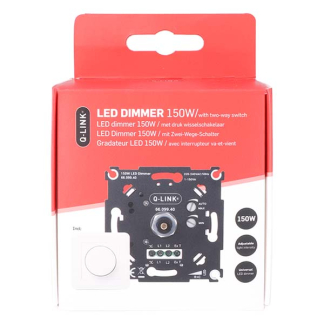 Q-link Spaarlamp dimmer | Q-link (Inbouw, Draaiknop, 1 tot 150 watt, Met centraalplaat, Wit) 66.099.40 C010809831 - 7