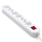 Q-link Stekkerdoos | Q-link (Aan-uitschakelaar, 4x Randaarde, 4x Euro, 2500 watt, Wit, 2.5 meter) 54.502.28 K010809281