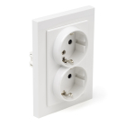 Stopcontact | Q-link | S-Line (Inbouw, Randaarde, Wit)