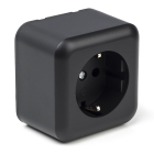 Q-link Stopcontact | Q-link (Opbouw, Randaarde, Zwart) 00.945.42 K180106694 - 1