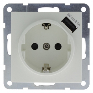 Q-link Stopcontact met USB | Q-link | S2 (Inbouw, Randaarde, Wit) 5408365 K180106023 - 1