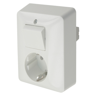 Q-link Stopcontact met schakelaar | Q-link (Inbouw, Randaarde, Wissel, Wit) 01.079.68 K180106623 - 1