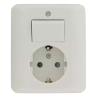 Q-link Stopcontact met schakelaar | Q-link (Inbouw, Randaarde, Wissel, Wit) 01.079.68 K180106623 - 2