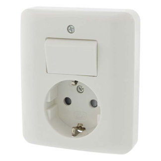 Q-link Stopcontact met schakelaar | Q-link (Inbouw, Randaarde, Wissel, Wit) 01.079.68 K180106623 - 4