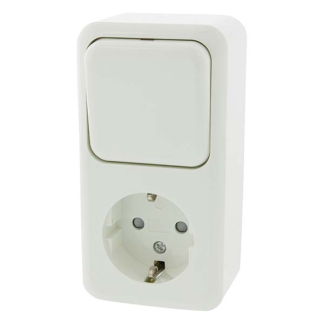 Q-link Stopcontact met schakelaar | Q-link (Opbouw, Randaarde, Wissel, Wit) 00.947.20 K180106690 - 4
