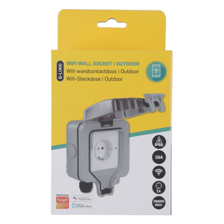 Q-link Stopcontact voor buiten  | Q-link | 1-voudig (Wifi, Randaarde, Grijs) 55.208.04 K100100515 - 5