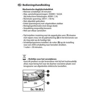 Q-link Tijdschakelaar | Q-link (48 schakelmomenten, Analoog, Randaarde) 66.202.60 K180108117 - 5