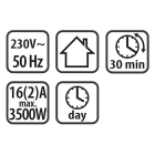 Q-link Tijdschakelaar | Q-link (48 schakelmomenten, Analoog, Randaarde) 66.202.60 K180108117 - 6