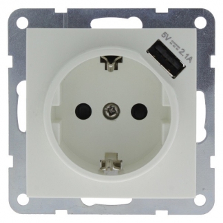 Q-link USB stopcontact | Q-link | S2 (Inbouw, Randaarde, Wit) 5408365 K180106023 - 