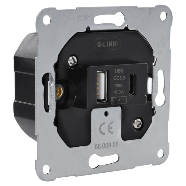 Q-link USB stopcontact | Q-link (Inbouw, USB A, USB C) 66.069.58 K180106719 - 1